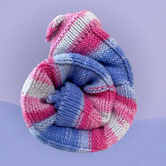 El Yapımı Batik Desenli Örgü Bandana