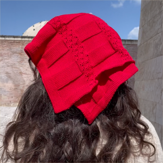 El Yapımı Ajurlu Örgü Bandana | Baharlık