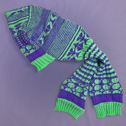 El Yapımı Etnik Desenli Atkılı Balaklava